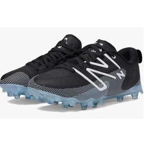 New Balance Men's FreezeLX V4 Low Lacrosse Shoe, Black/Grey/Polar Blue, 7.5